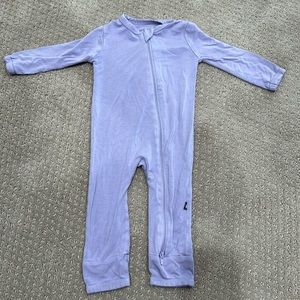 Kyte Baby Long Sleeve Zipper Romper in Taro